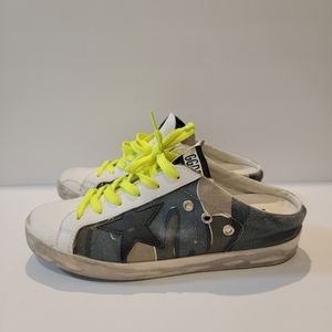 Golden Goose slip on Camo sneakers size 9 women’s 39 superstar limited edition